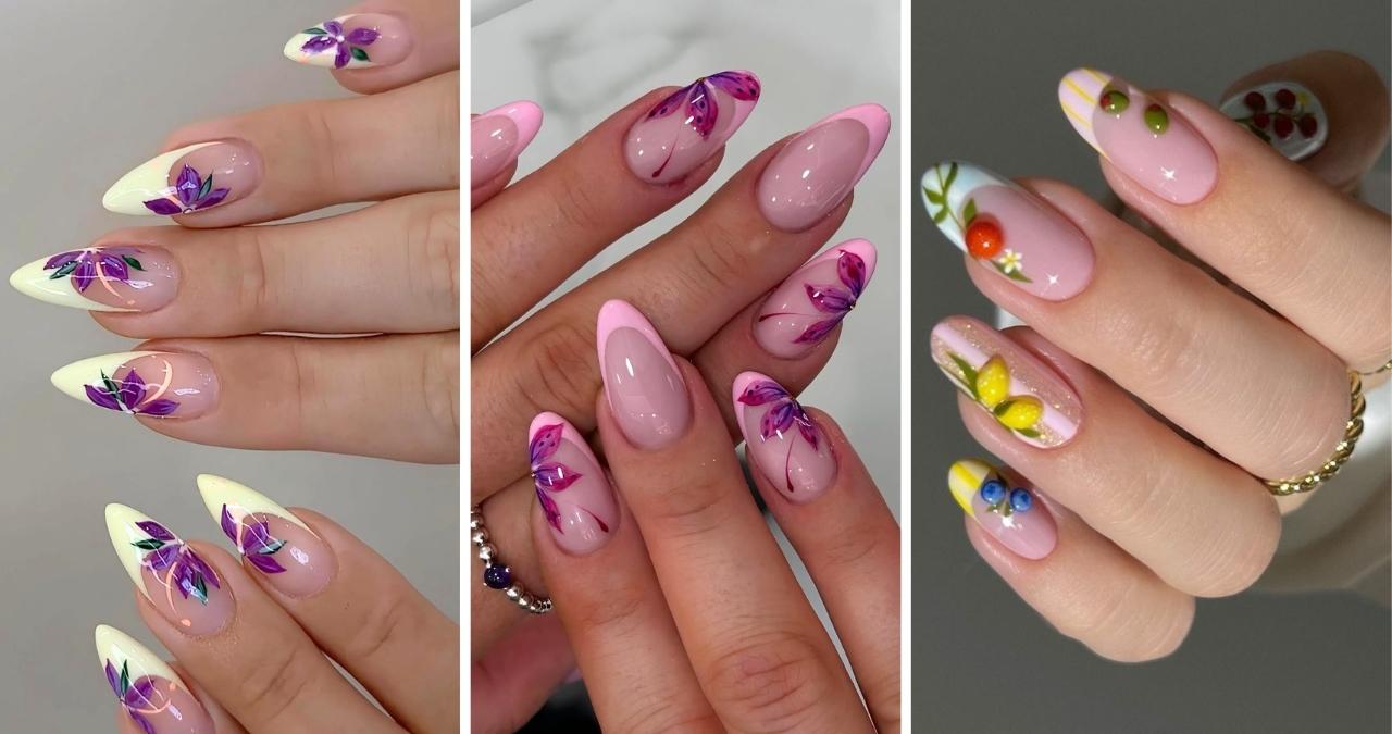 20 Gorgeous Purple Floral Nail Designs You'll Want to Copy Immediately