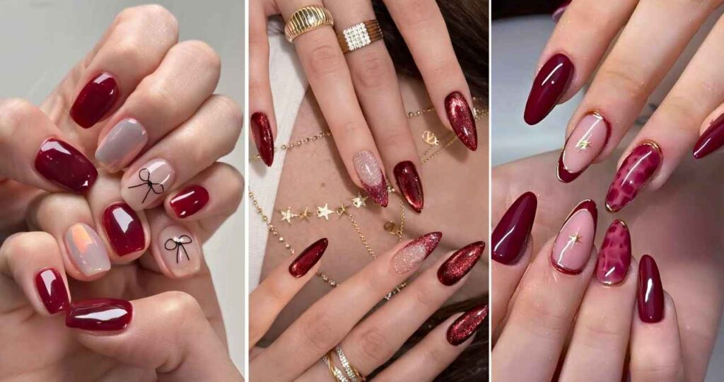 25 Cozy and Glamorous Red Winter Nail Designs You’ll Want Right Away